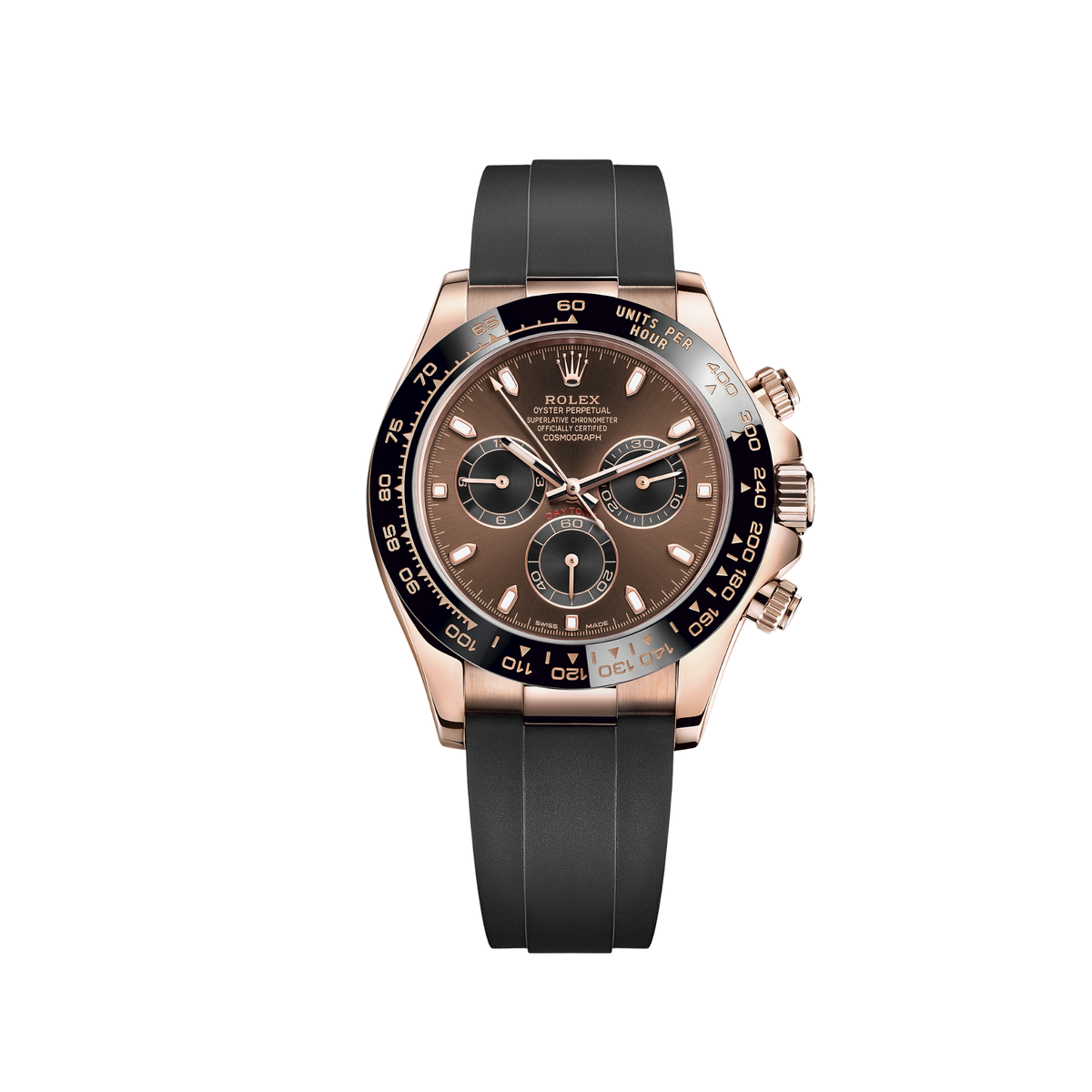 Rolex Cosmograph Daytona Chocolate Index Oysterflex Everose Gold