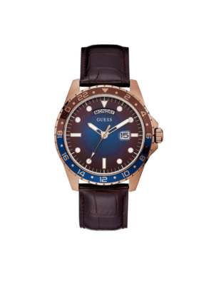 Guess Leather Analog Blue Dial Men’s Watch Ref : GW0221G