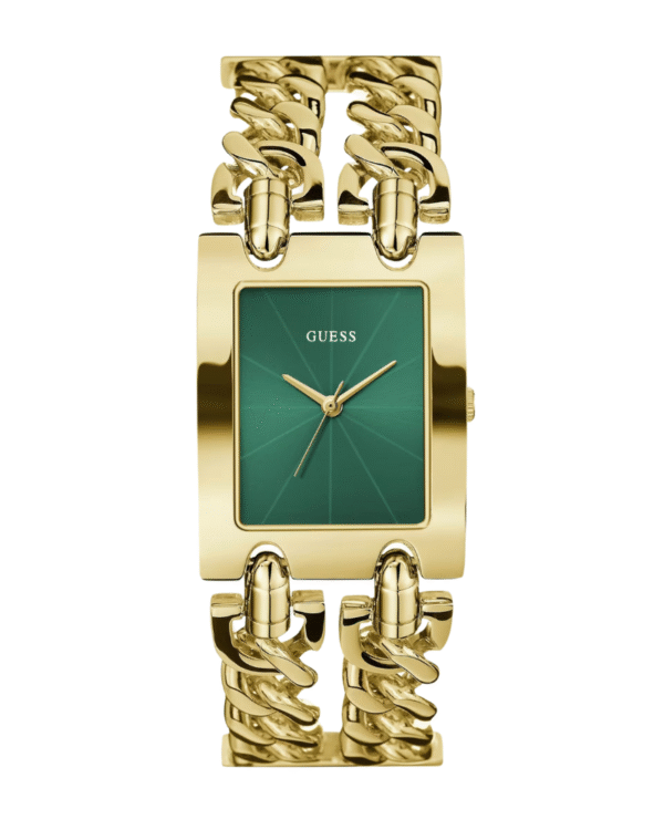 La montre GUESS GW0668L2 pour femme, issue de la collection Mod ID, combine élégance contemporaine et fonctionnalité raffinée. - 2025-06-09T041734.364 Montre GUESS analogique avec chaînettes 28 mm