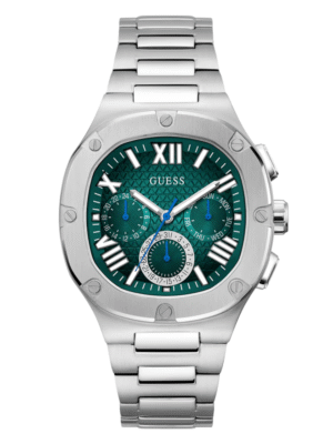 GUESS Mens Silver Tone Multi-function Watch Ref : GW0572G6