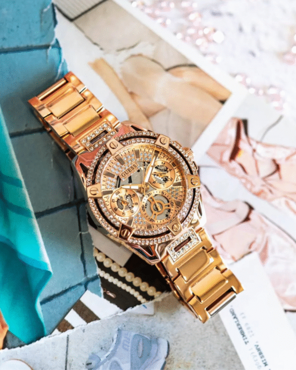 GUESS Ladies Rose Gold Tone Multi-function Watch Ref : Gw0464L3