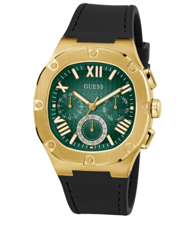 La montre GUESS GW0668L2 pour femme, issue de la collection Mod ID, combine élégance contemporaine et fonctionnalité raffinée. (73) GUESS Mens Burgundy Gunmetal Multi-function Watch GW0571G3