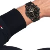 Montre Homme Tommy Hilfiger Stewart 1710610 – Acier Noir 44 mm Multifonction Quartz