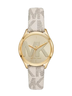Mini Jaycie Logo and Gold-Tone Watch MK2861