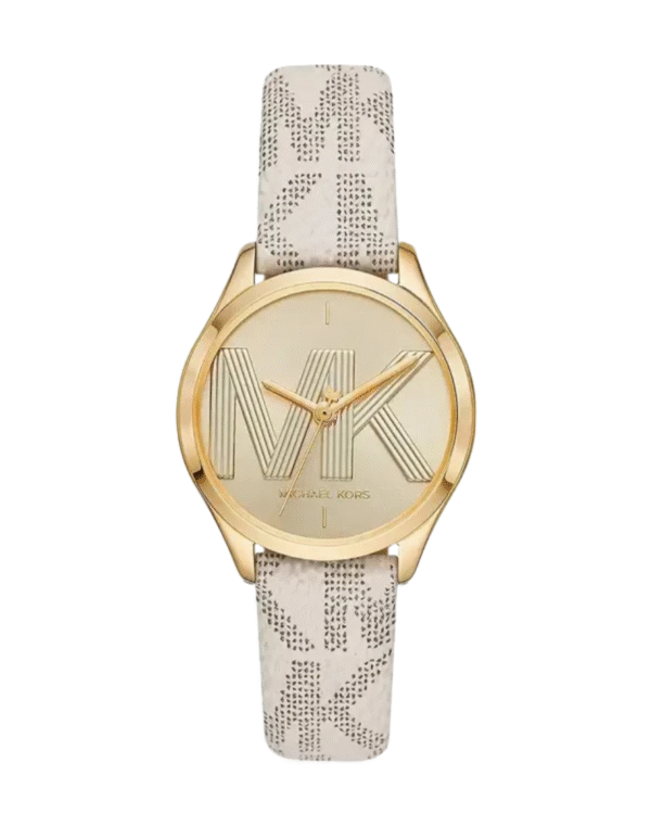 La montre GUESS GW0668L2 pour femme, issue de la collection Mod ID, combine élégance contemporaine et fonctionnalité raffinée. - 2025-06-02T081847.594 Mini Jaycie Logo and Gold-Tone Watch MK2861