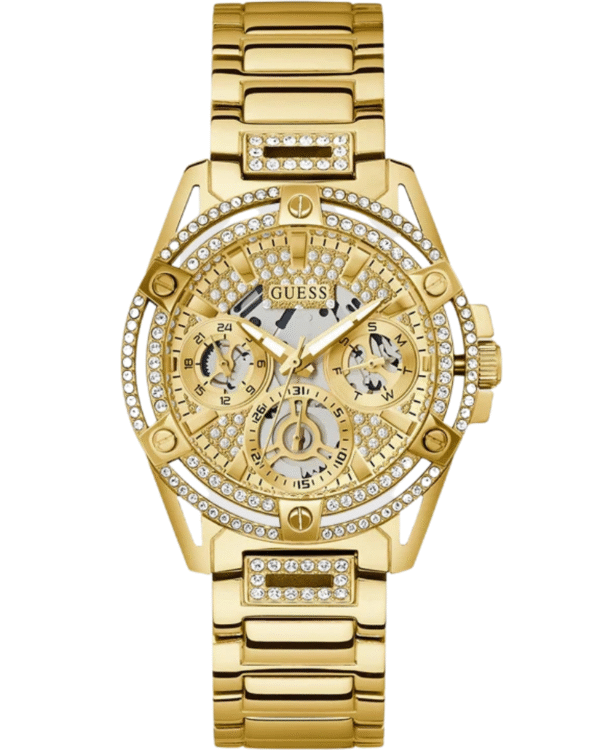La montre GUESS GW0668L2 pour femme, issue de la collection Mod ID, combine élégance contemporaine et fonctionnalité raffinée. - 2025-06-02T085546.122 Guess GW0464L2 Ladies Queen Gold Watch