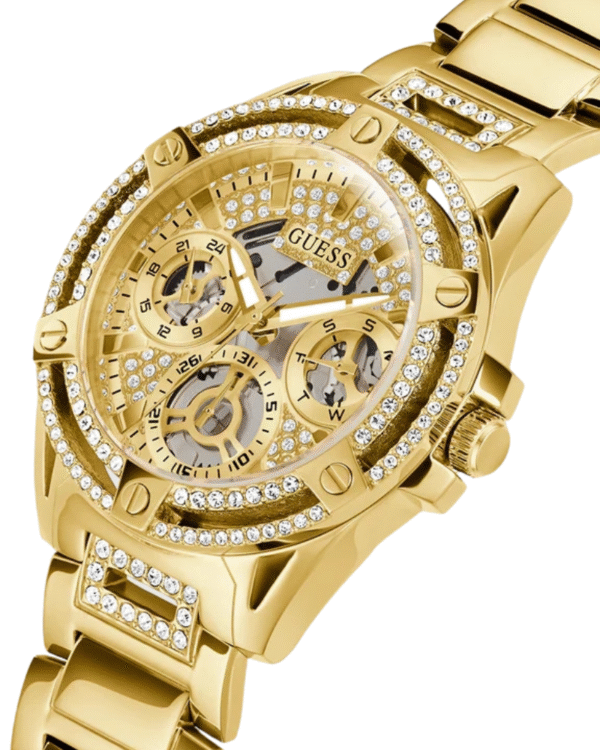 La montre GUESS GW0668L2 pour femme, issue de la collection Mod ID, combine élégance contemporaine et fonctionnalité raffinée. - 2025-06-02T085713.978 Guess GW0464L2 Ladies Queen Gold Watch