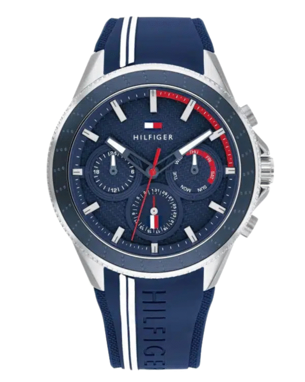 La montre GUESS GW0668L2 pour femme, issue de la collection Mod ID, combine élégance contemporaine et fonctionnalité raffinée. - 2025-06-08T223517.576 Montre Tommy Hilfiger Aiden 1791859 – Homme Chronographe Sport Bleu
