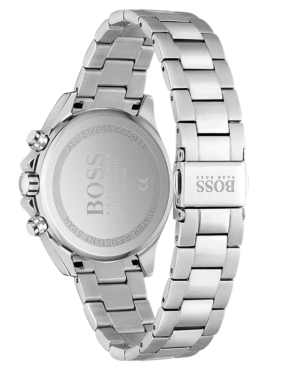 Hugo Boss Novia Chronograph Silver Dial Silver Steel Strap Watch for Women - 1502616