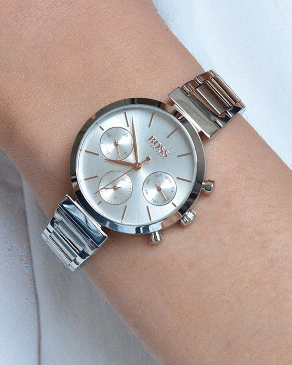La montre GUESS GW0668L2 pour femme, issue de la collection Mod ID, combine élégance contemporaine et fonctionnalité raffinée. - 2025-06-15T082249.953 Montre Hugo Boss Flawless 1502530 pour femme