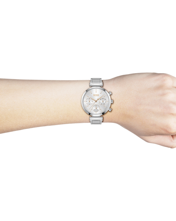 La montre GUESS GW0668L2 pour femme, issue de la collection Mod ID, combine élégance contemporaine et fonctionnalité raffinée. - 2025-06-15T082337.497 Montre Hugo Boss Flawless 1502530 pour femme