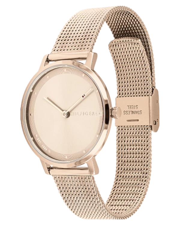 La montre GUESS GW0668L2 pour femme, issue de la collection Mod ID, combine élégance contemporaine et fonctionnalité raffinée. - 2025-06-18T160643.359 Montre Tommy Hilfiger Pippa 1782150 en maille milanaise or Ros Pour Femme