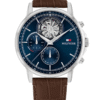 Montre Homme Tommy Hilfiger Stewart – Cadran Bleu – Bracelet Cuir Marron – Réf 1710629