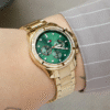Montre Femme Tommy Hilfiger Brooklyn Multifonction Cadran Vert et Bracelet Doré 1782614