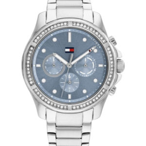 Tommy Hilfiger Montre Analogique Multifunction à Quartz pour Femme avec Bracelet en Acier Inoxydable argenté - 1782569
