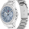 Tommy Hilfiger Montre Analogique Multifunction à Quartz pour Femme avec Bracelet en Acier Inoxydable argenté - 1782569