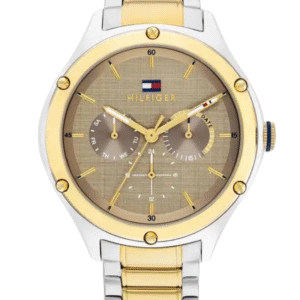 Montre Femme Tommy Hilfiger Lexi 1782658 – Acier Bicolore & Cadran Marron Multifonction 41 mm