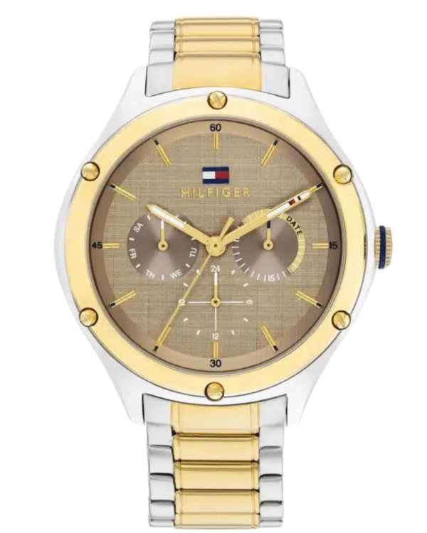 Montre Femme Tommy Hilfiger Lexi 1782658 – Acier Bicolore & Cadran Marron Multifonction 41 mm