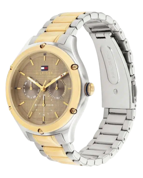 Montre Femme Tommy Hilfiger Lexi 1782658 – Acier Bicolore & Cadran Marron Multifonction 41 mm