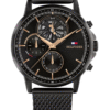 Montre Homme Tommy Hilfiger Stewart 1710610 – Acier Noir 44 mm Multifonction Quartz