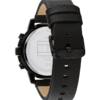 Montre Homme Tommy Hilfiger Aiden 1792110 – Cadran Noir & Bracelet Cuir 46 mm