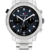 Montre Homme Tommy Hilfiger Aiden 1792104 – Acier Argenté Ø 46 mm Jour‑Date