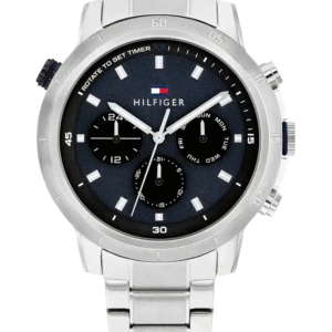 Montre Homme Tommy Hilfiger Aiden 1792104 – Acier Argenté Ø 46 mm Jour‑Date