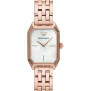 Montre Femme Emporio Armani AR11147 – Retro Acier Or Rose & Nacre 24 mm