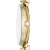 Montre femme Emporio Armani AR11608 – 32 mm acier PVD doré, cadran crème pavé cristaux, bracelet papillon quartz