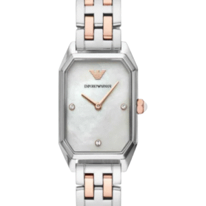 Emporio Armani AR11146 – Montre Femme Giola Crystal 24×36 mm Acier Bicolore