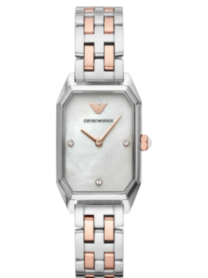 Emporio Armani AR11146 – Montre Femme Giola Crystal 24×36 mm Acier Bicolore