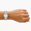 Emporio Armani AR11633 – Montre Femme 32 mm acier or rose, cadran argenté cristaux