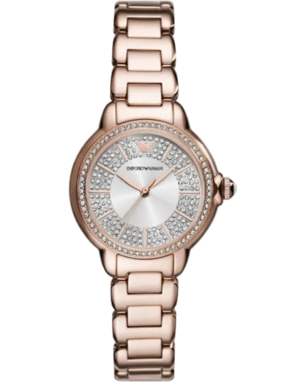 La montre GUESS GW0668L2 pour femme, issue de la collection Mod ID, combine élégance contemporaine et fonctionnalité raffinée. - 2025-06-24T181909.438 Emporio Armani AR11633 – Montre Femme 32 mm acier or rose, cadran argenté cristaux