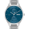 Hugo Boss Tyler 1514106 – Montre Homme Quartz Acier Argenté & Cadran Bleu 43 mm