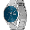 Hugo Boss Tyler 1514106 – Montre Homme Quartz Acier Argenté & Cadran Bleu 43 mm