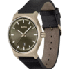 Hugo Boss Candor 1514080 – Montre Homme Quartz 41 mm Cadran Vert & Bracelet Cuir Noir