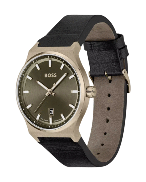 La montre GUESS GW0668L2 pour femme, issue de la collection Mod ID, combine élégance contemporaine et fonctionnalité raffinée. - 2025-06-26T034001.602 Hugo Boss Candor 1514080 – Montre Homme Quartz 41 mm Cadran Vert & Bracelet Cuir Noir