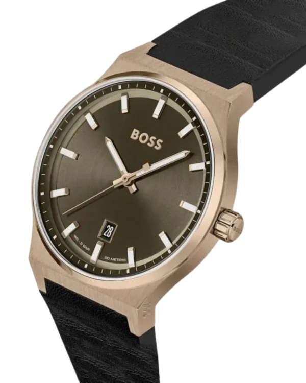La montre GUESS GW0668L2 pour femme, issue de la collection Mod ID, combine élégance contemporaine et fonctionnalité raffinée. - 2025-06-26T034114.929 Hugo Boss Candor 1514080 – Montre Homme Quartz 41 mm Cadran Vert & Bracelet Cuir Noir