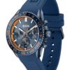 HUGO BOSS Runner 1514142 – Chronographe 43–44 mm, Silicone & Acier Bleu