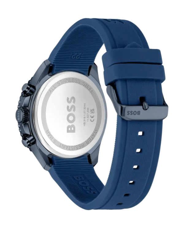 La montre GUESS GW0668L2 pour femme, issue de la collection Mod ID, combine élégance contemporaine et fonctionnalité raffinée. - 2025-06-27T195544.621 HUGO BOSS Runner 1514142 – Chronographe 43–44 mm, Silicone & Acier Bleu