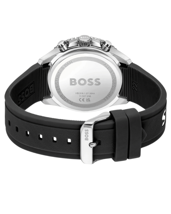 La montre GUESS GW0668L2 pour femme, issue de la collection Mod ID, combine élégance contemporaine et fonctionnalité raffinée. - 2025-06-28T074223.140 Montre Homme BOSS Runner Chronographe 43 mm - Cadran Noir & Bracelet Silicone Noir