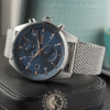 Montre Homme Hugo Boss Skytraveller 1514149 – Chronographe 44 mm Argent & Cadran Bleu
