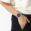 Montre Homme Hugo Boss Skytraveller 1514149 – Chronographe 44 mm Argent & Cadran Bleu