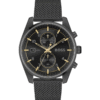 Montre homme Hugo Boss Skytraveller 1514150 – Chronographe noir 44 mm, bracelet acier PVD noir