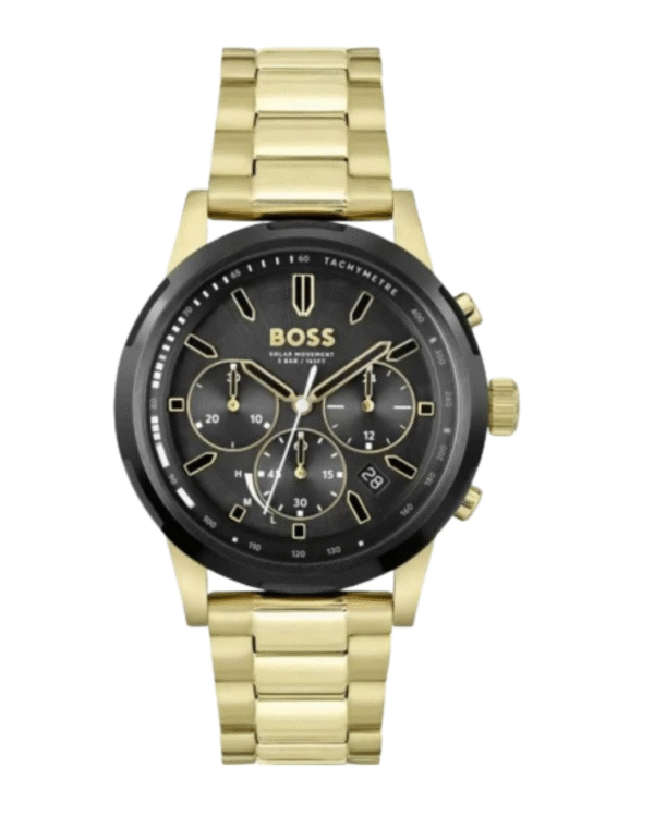 La montre GUESS GW0668L2 pour femme, issue de la collection Mod ID, combine élégance contemporaine et fonctionnalité raffinée. - 2025-06-29T183444.292 Montre Hugo Boss Solgrade 1514033 – Chronographe solaire 44 mm, acier doré & cadran noir