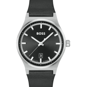 Boss Men's Candor 1514075 | Montre Homme Cadran Noir & Bracelet Cuir – Hugo Boss