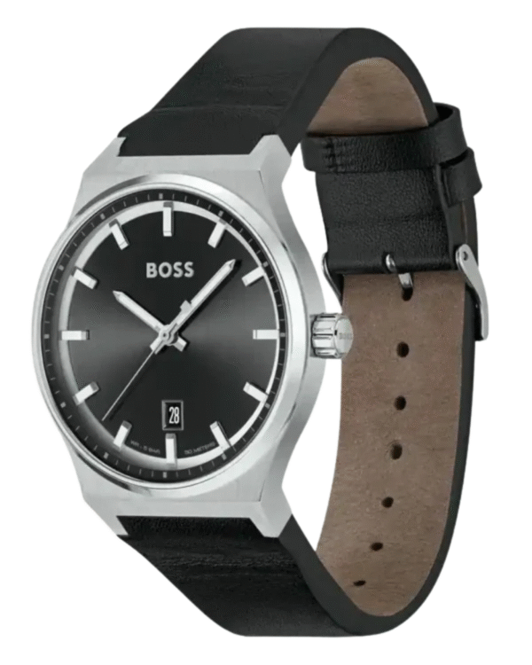 La montre GUESS GW0668L2 pour femme, issue de la collection Mod ID, combine élégance contemporaine et fonctionnalité raffinée. - 2025-07-02T085809.961 Boss Men's Candor 1514075 | Montre Homme Cadran Noir & Bracelet Cuir – Hugo Boss