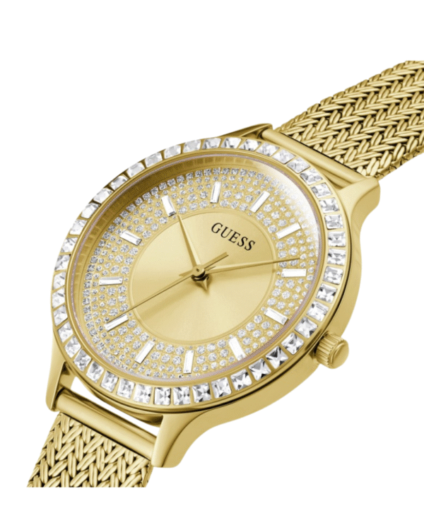 Guess Soirée GW0402L2 – Montre Femme Acier Doré Milanais