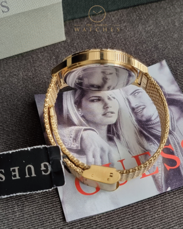 Guess Soirée GW0402L2 – Montre Femme Acier Doré Milanais