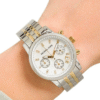Montre Michael Kors Femme MK5057 – Chronographe Bicolore en Acier Inoxydable avec Cadran en Nacre